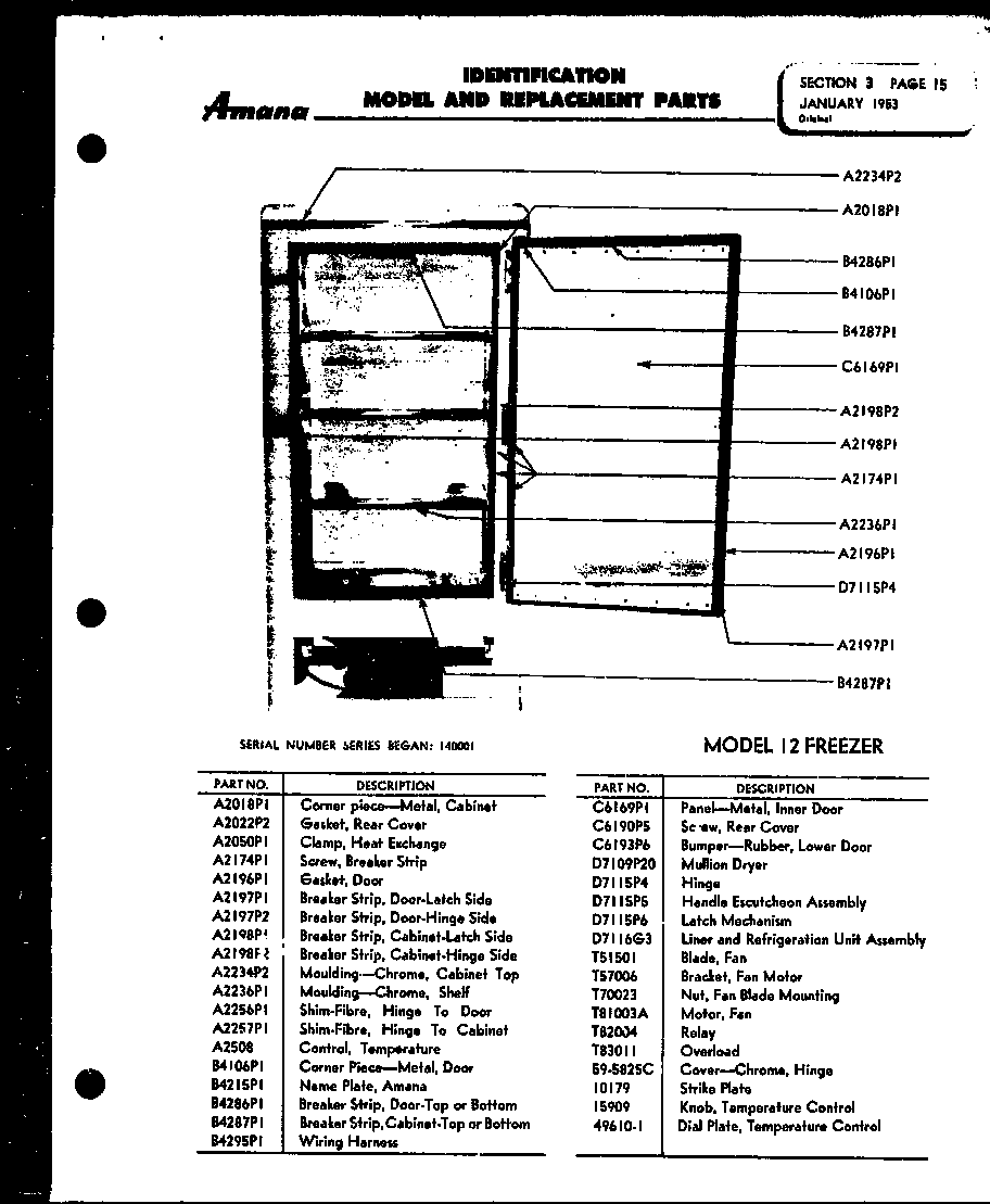 Amana 25WB model 12 diagram