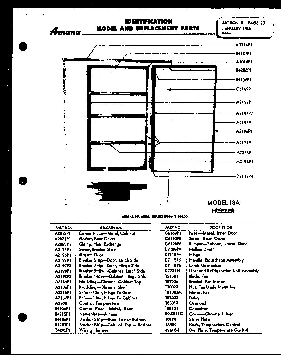 Amana 25WB model 18a diagram