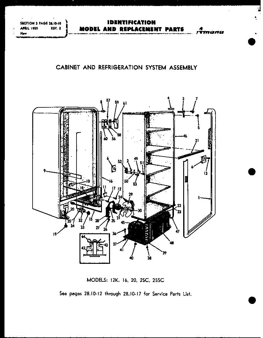 Amana 25S (16) (20) (25c) (25sc) diagram