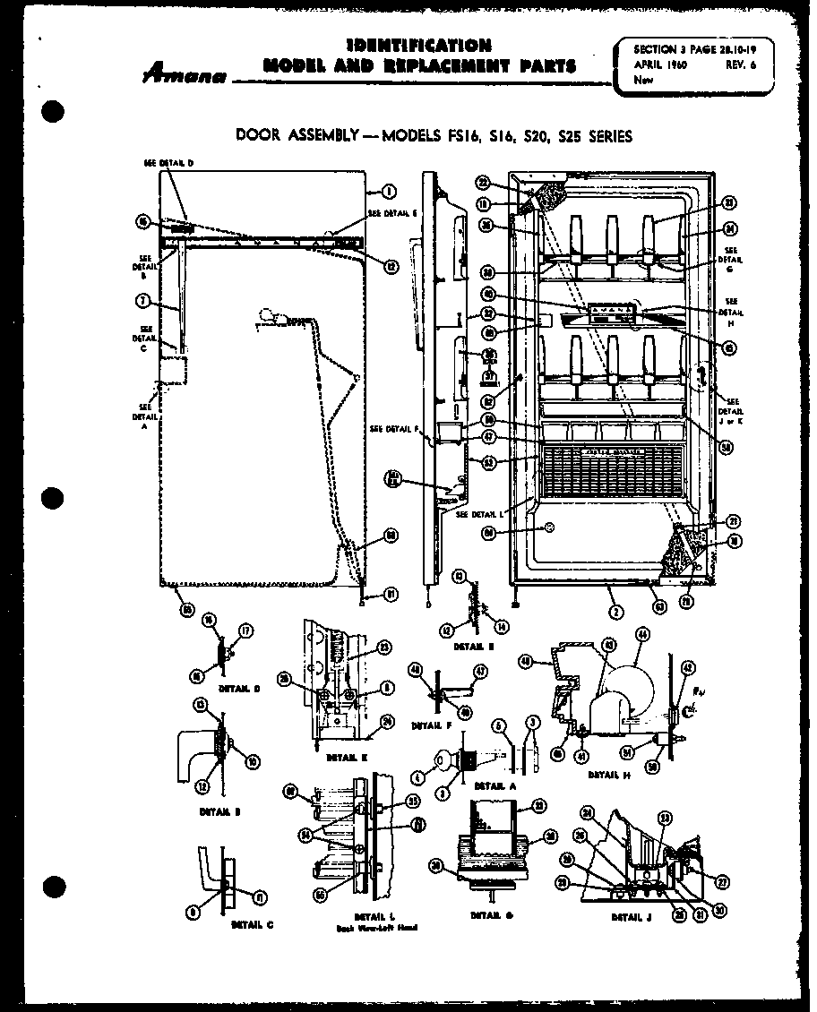 Amana 25S (fs16) (s16) (s20) (s25) diagram