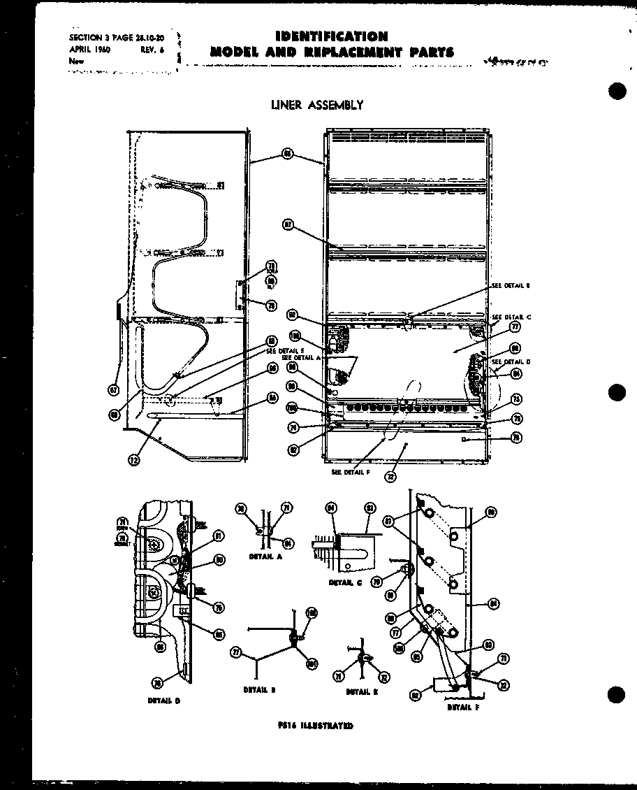 Amana 25S liner assembly (fs16) diagram