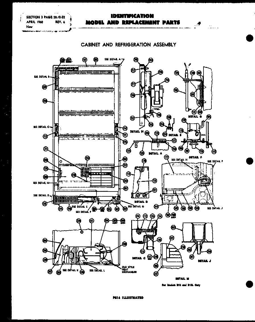 Amana 25S cabinet and refrigeration assembly (d13) (d13l) (fs16) diagram