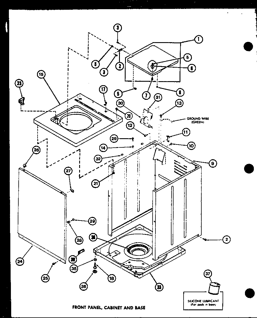 Amana LW2302/P7762112W front panel (lw2402/p7762113w) (lw2403/p7762120w) diagram
