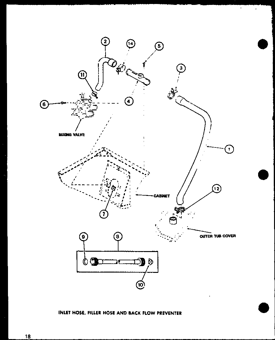 Amana LW2302/P7762112W inlet hose (lw1201/p7762110w) (lw1501/p7762111w) (lw1503/p7762118w) (lw2302/p7762112w) (lw2303/p7762119w) diagram