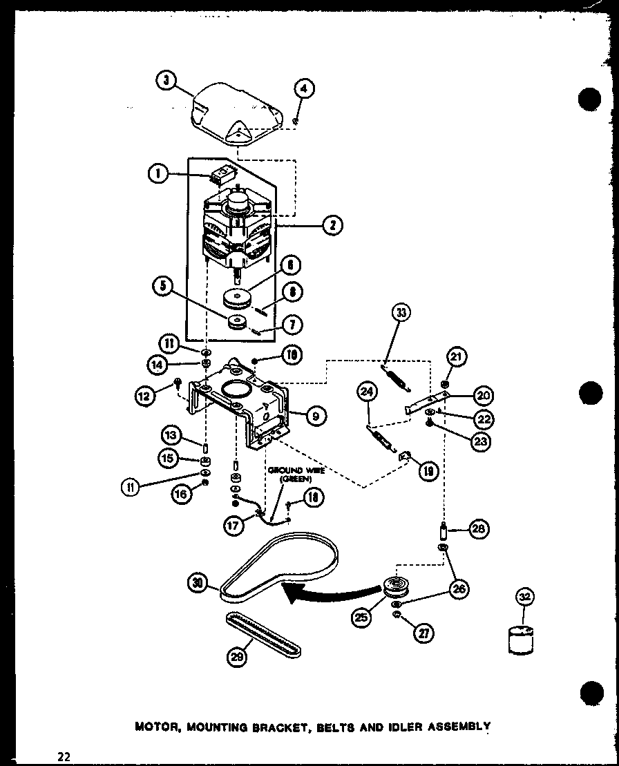 Amana LW2302/P7762112W motor (lw1201/p7762110w) (lw1501/p7762111w) (lw1503/p7762118w) (lw2302/p7762112w) (lw2303/p7762119w) diagram