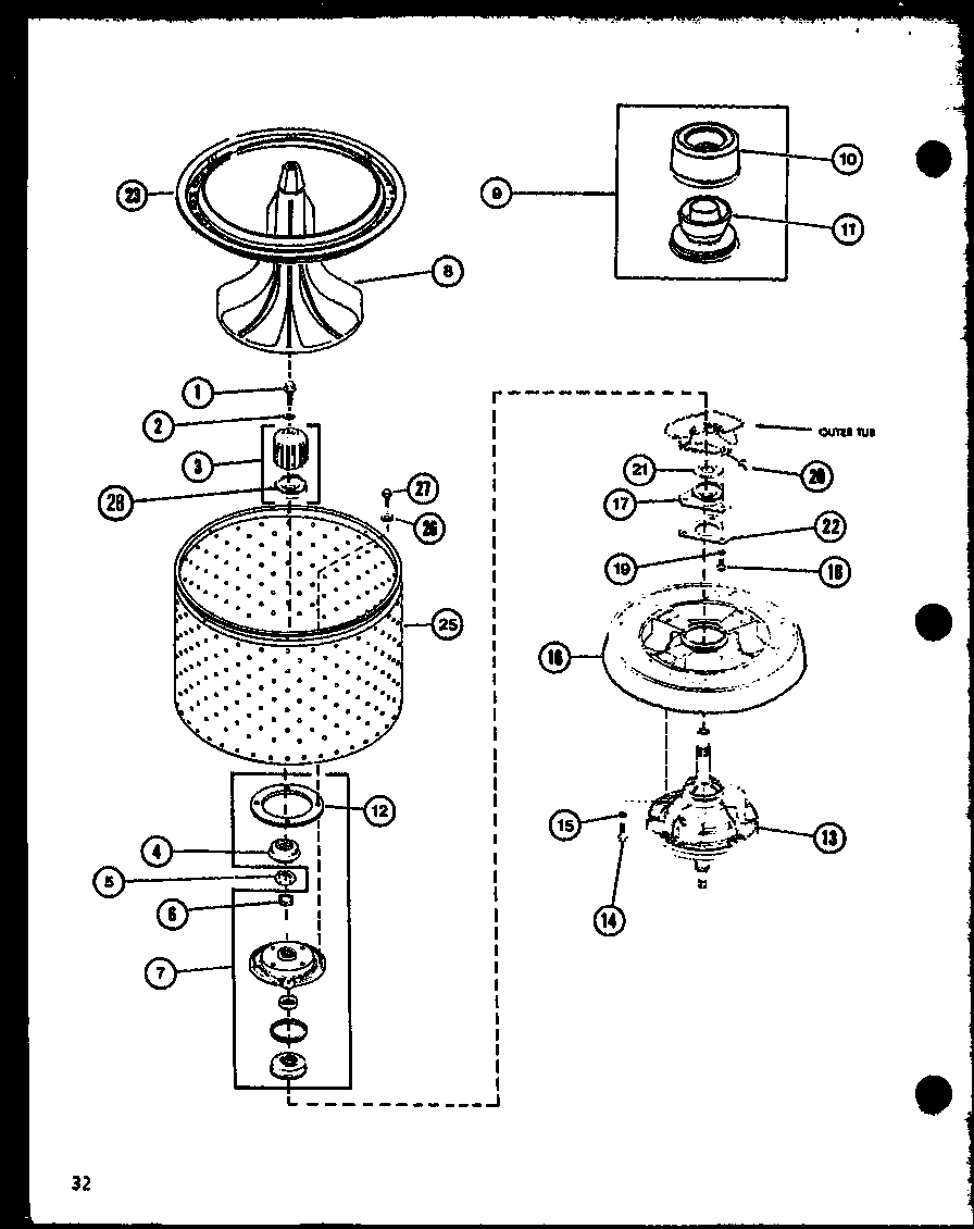 Amana LW2302/P7762112W (lw2402/p7762113w) (lw2403/p7762120w) diagram