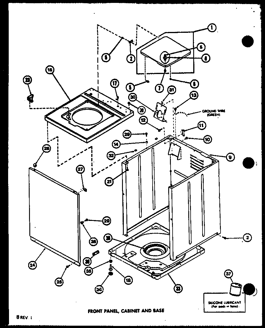 Amana LW2603/P7804714W front panel diagram