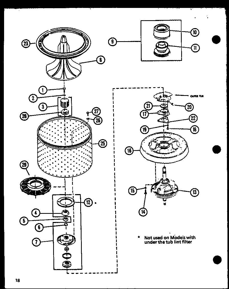 Amana LWD553W/P1122905WW null diagram