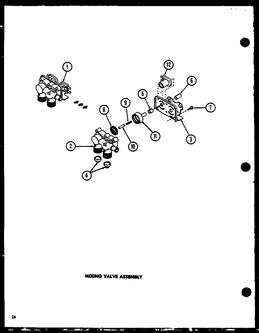 Amana LWD973L/P1122804WL mixing valve assembly (lwd773/p1110501w) (lwd973/p1110502w) diagram