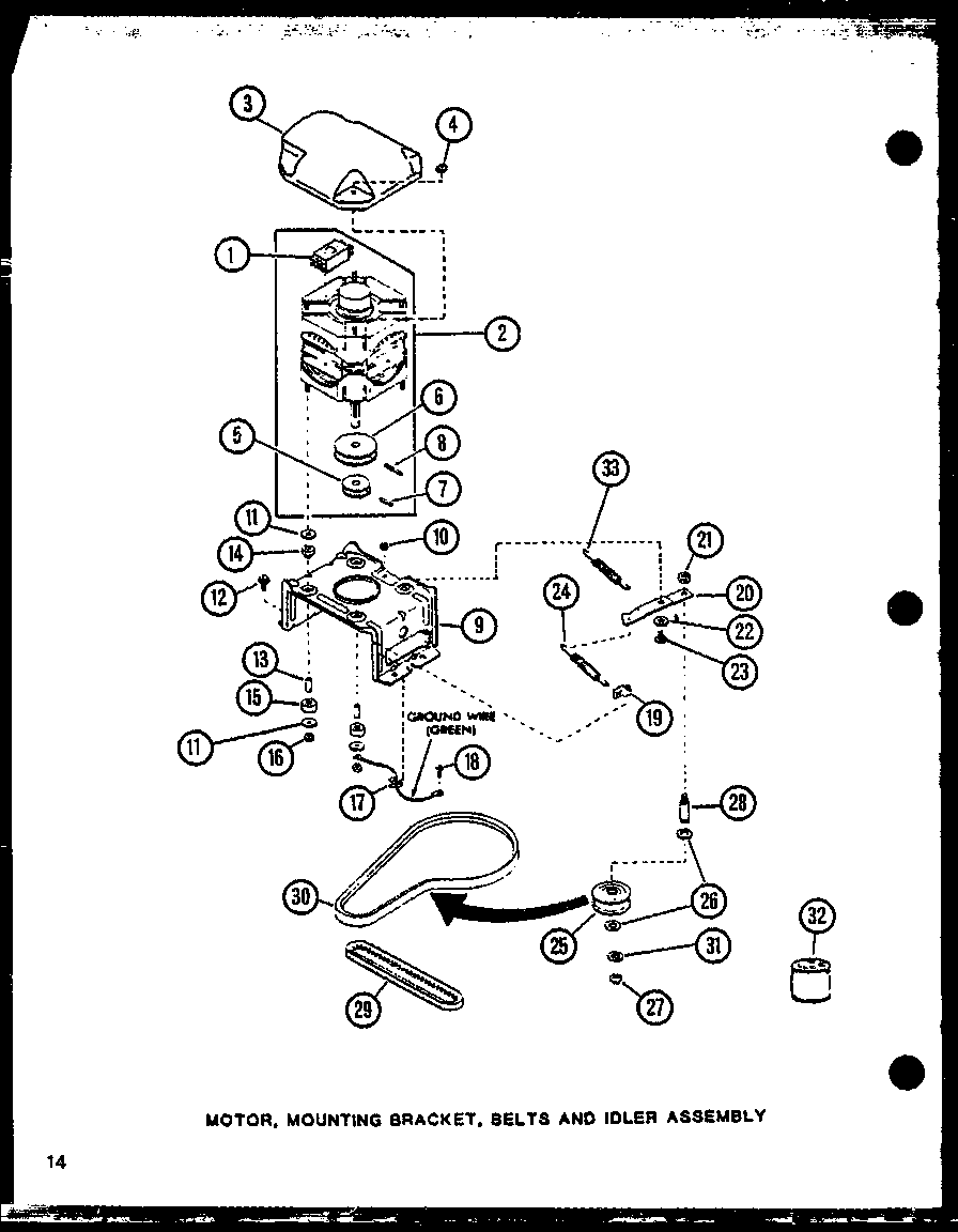 Amana CW9003W/P1122805WW motor diagram