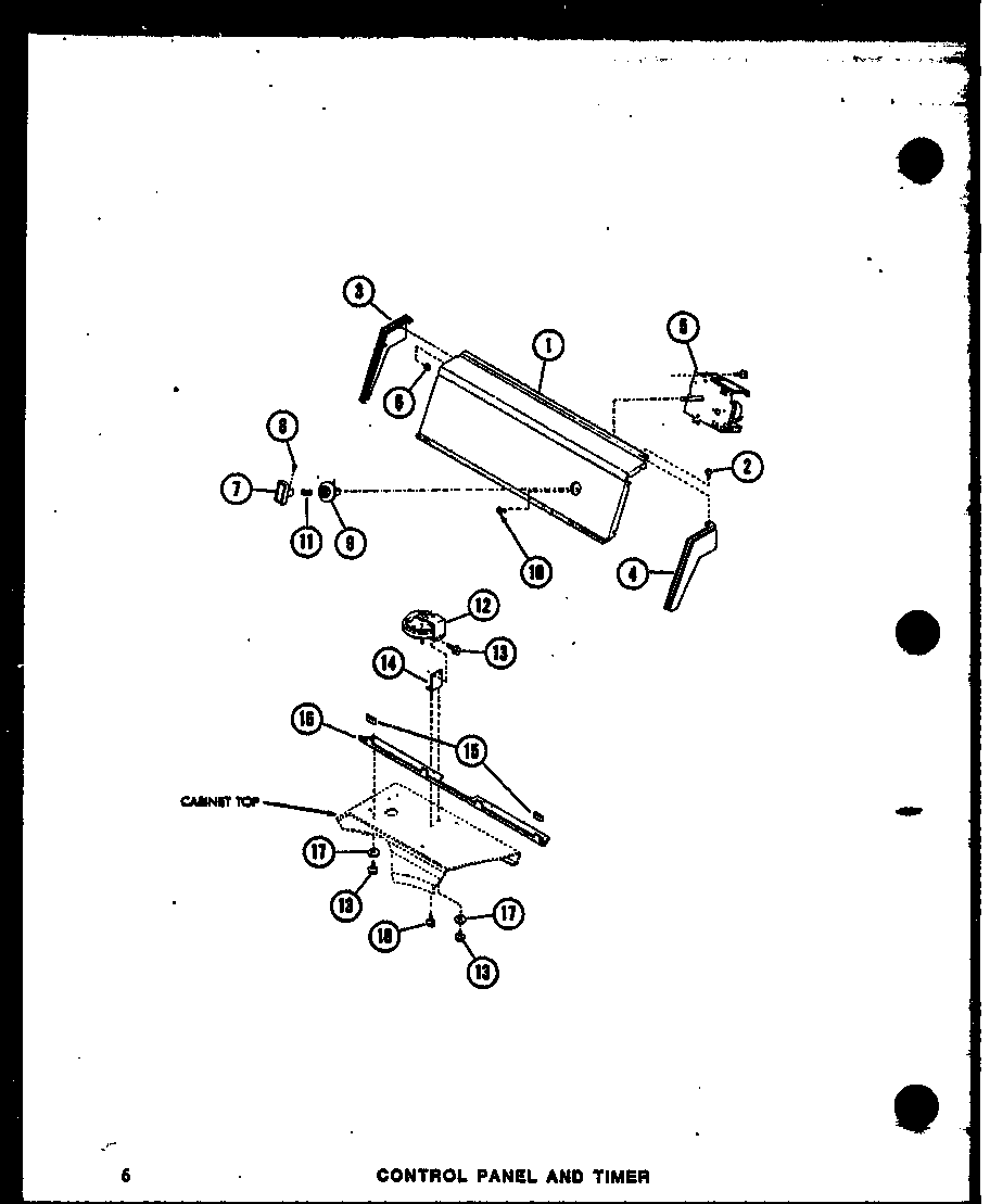 Amana TAA800/P75751-11W control panel and timer (taa200/p75751-8w) diagram