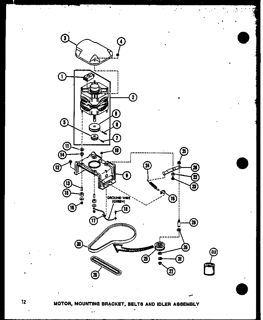 Amana TAA800/P75751-11W motor (taa200/p75751-8w) diagram