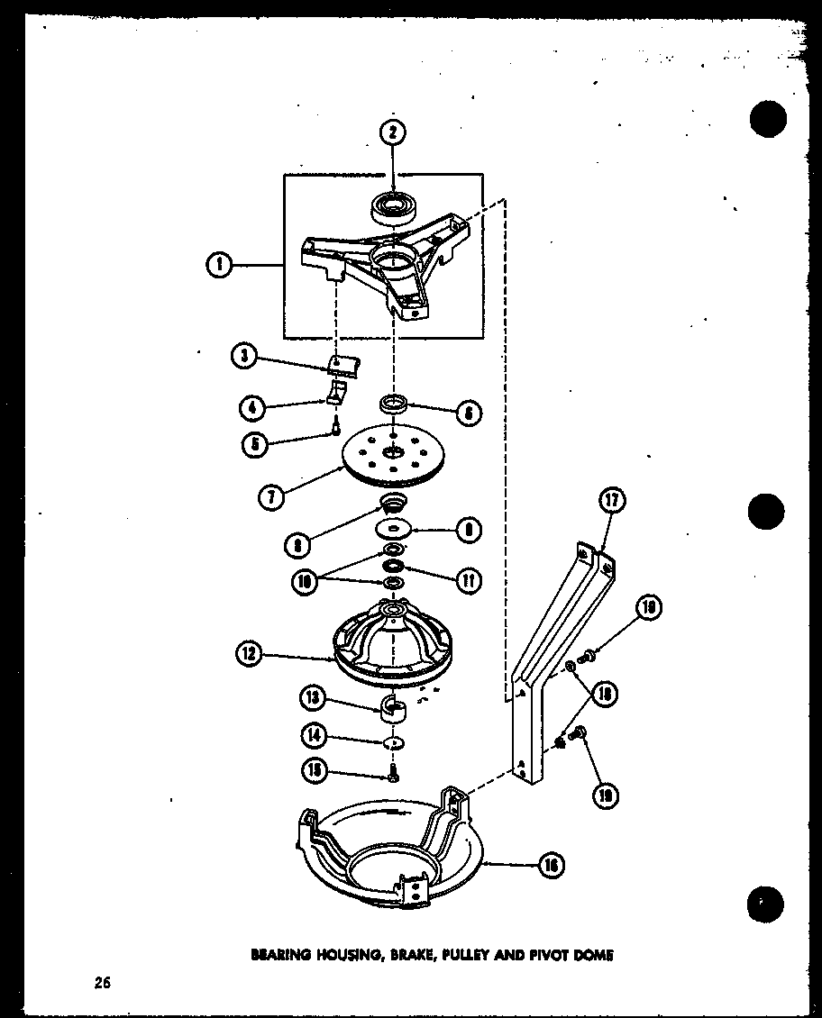 Amana TAA800/P75751-11W bearing housing (taa200/p75751-8w) diagram