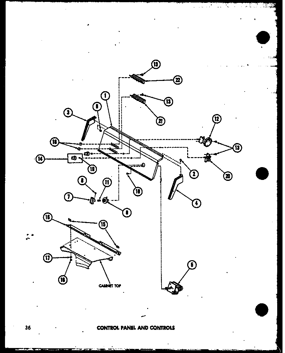 Amana TAA800/P75751-11W control panel and controls (taa400/p75751-9w) (taa600/p75751-10w) (taa800/p75751-11w) diagram