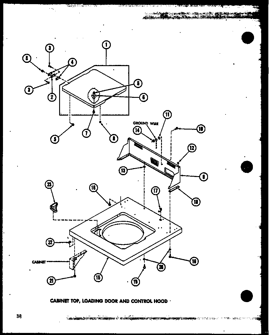 Amana TAA800/P75751-11W cabinet top (taa400/p75751-9w) (taa600/p75751-10w) (taa800/p75751-11w) diagram