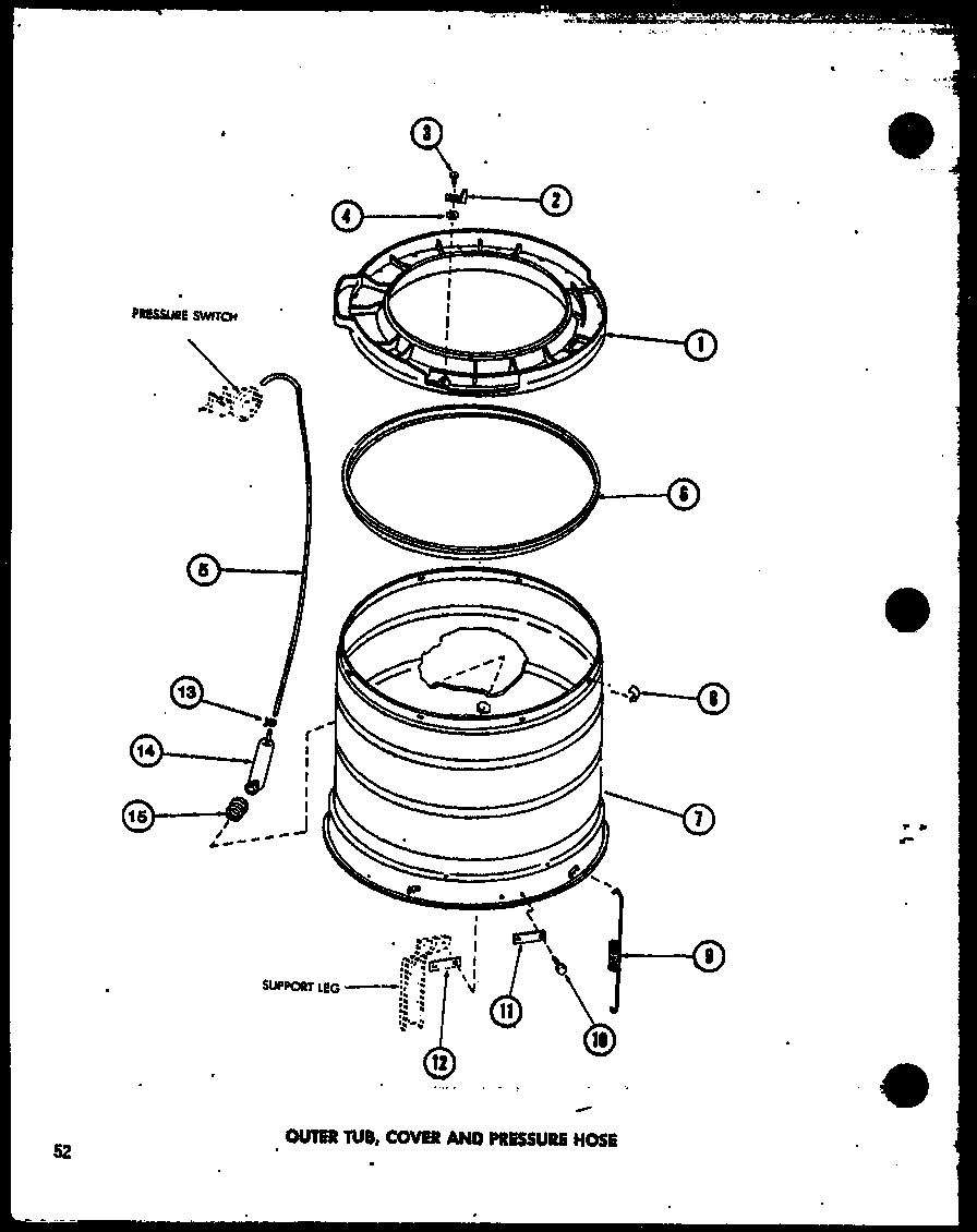 Amana TAA800/P75751-11W outer tub (taa400/p75751-9w) (taa600/p75751-10w) (taa800/p75751-11w) diagram