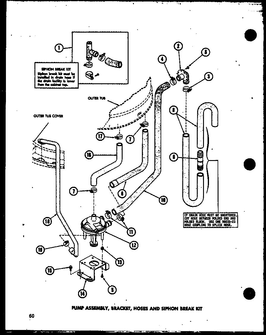 Amana TAA800/P75751-11W pump assembly (taa400/p75751-9w) (taa600/p75751-10w) (taa800/p75751-11w) diagram