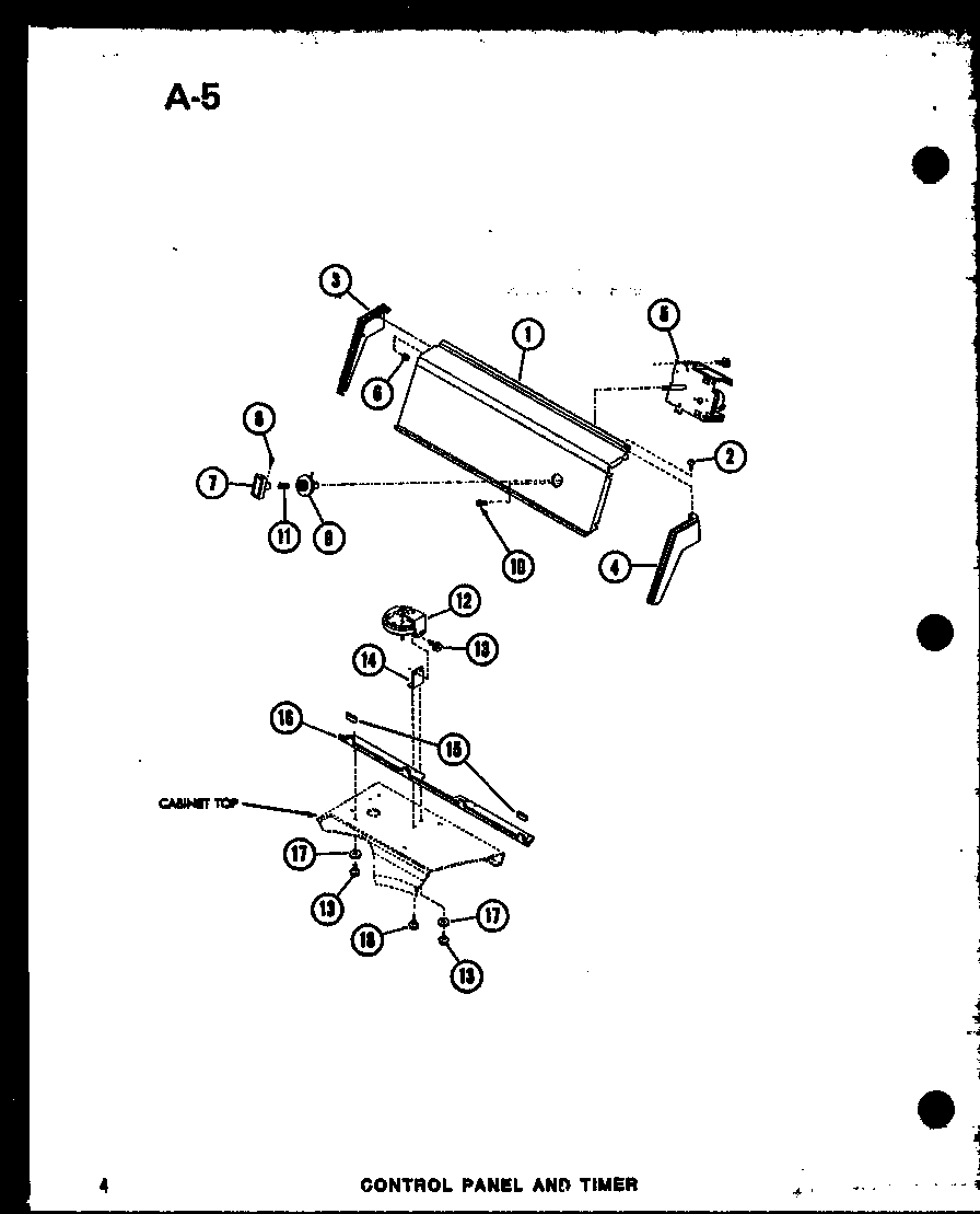 Amana TAA400/P75751-2W control panel and timer (taa200/p75751-4w) diagram