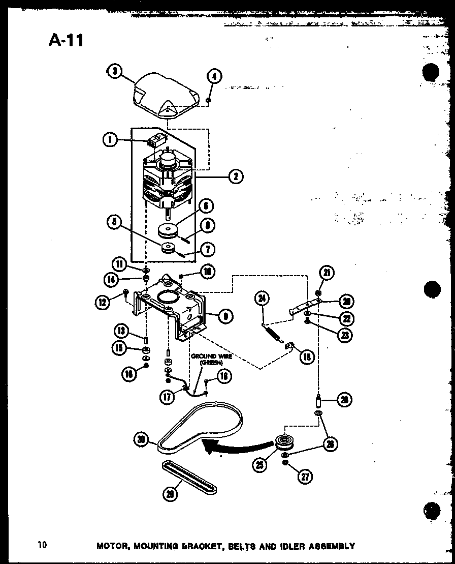Amana TAA400/P75751-2W motor (taa200/p75751-4w) diagram