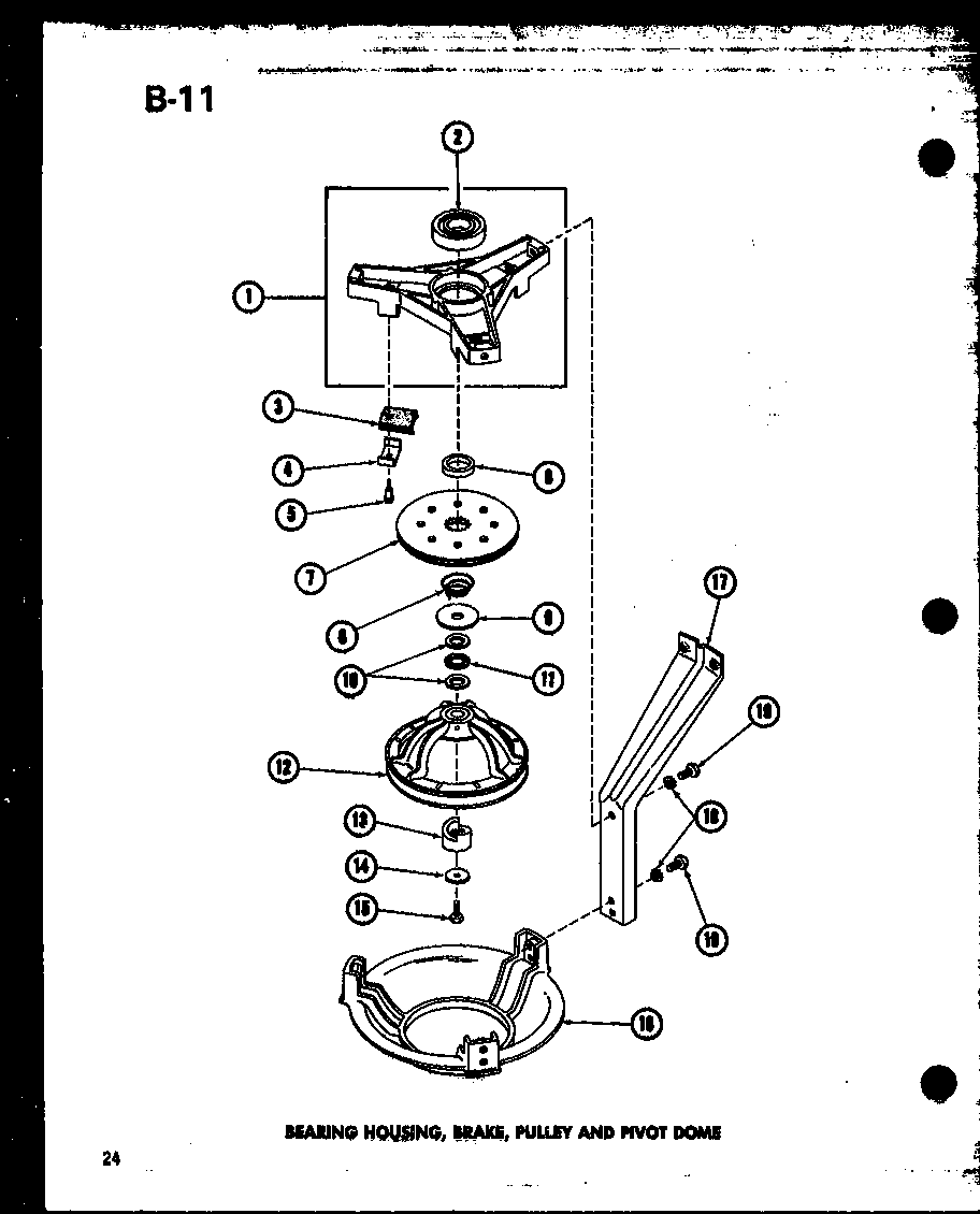 Amana TAA400/P75751-2W bearing housing (taa200/p75751-4w) diagram