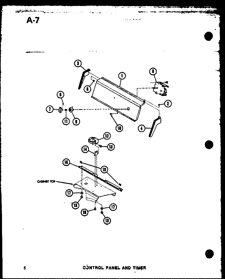 Amana TAA200/P75751-13W control panel and timer (taa200/p75751-13w) diagram