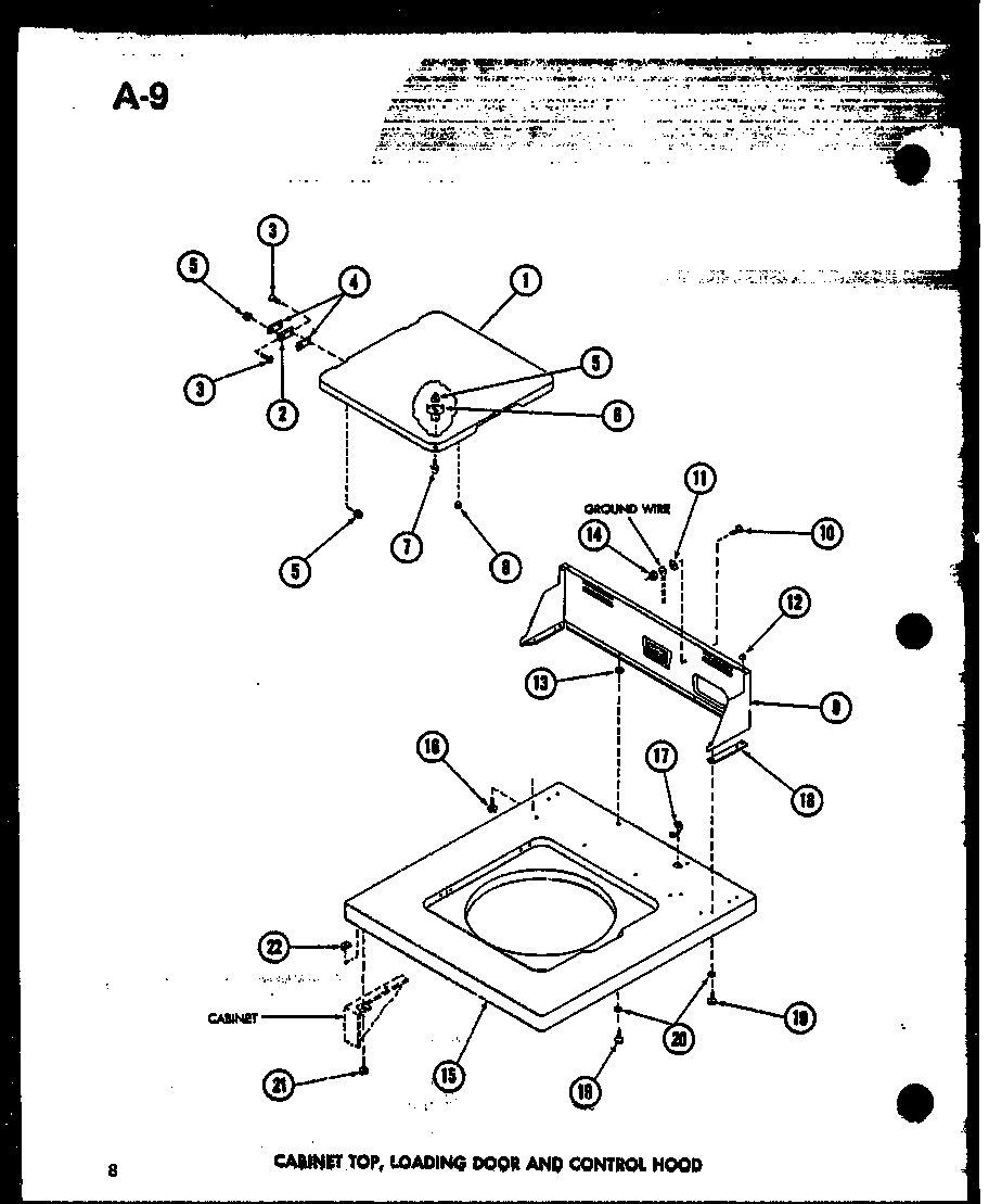 Amana TAA200/P75751-13W cabinet top (taa200/p75751-13w) diagram