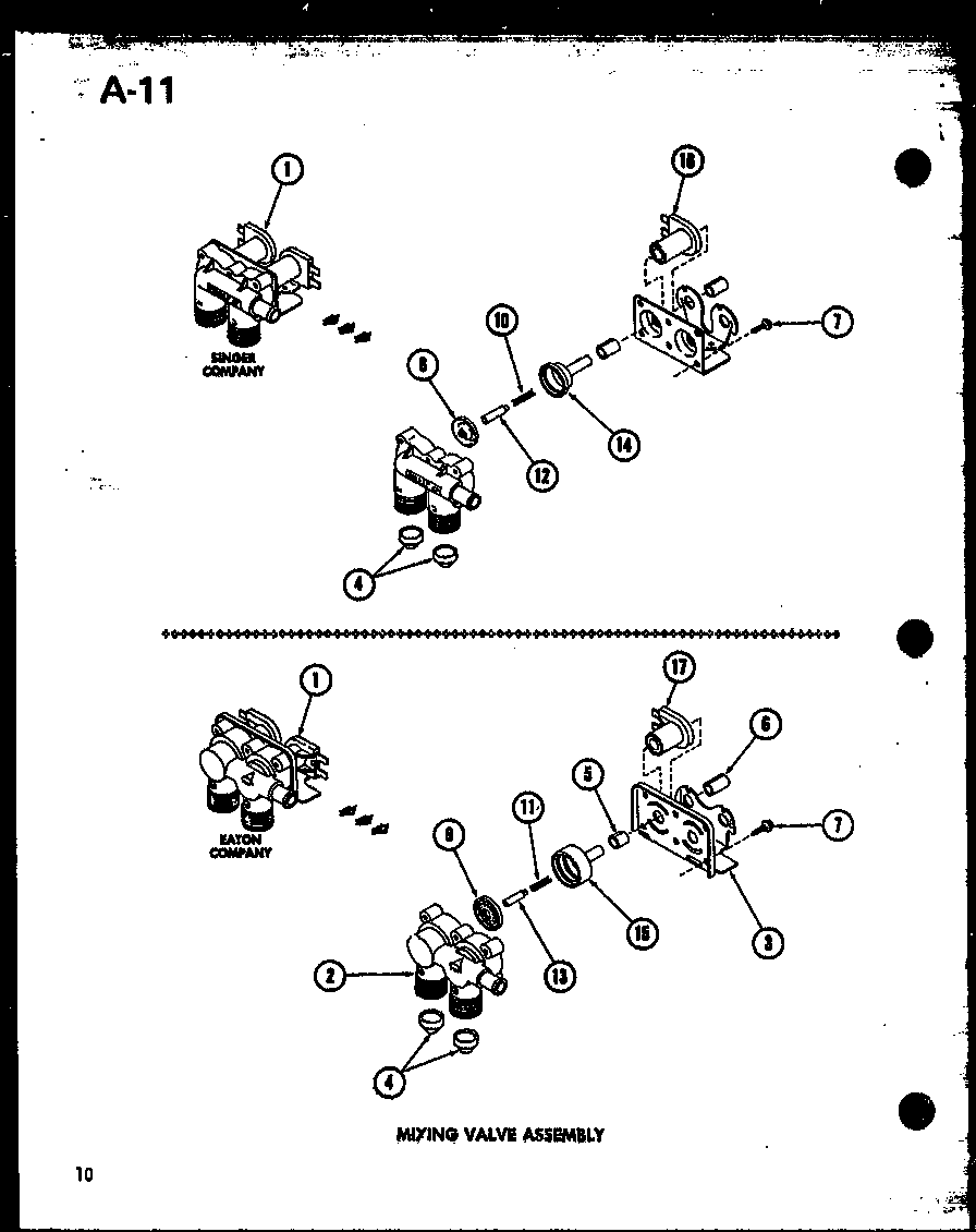 Amana TAA200/P75751-13W mixing valve assembly (taa200/p75751-13w) diagram