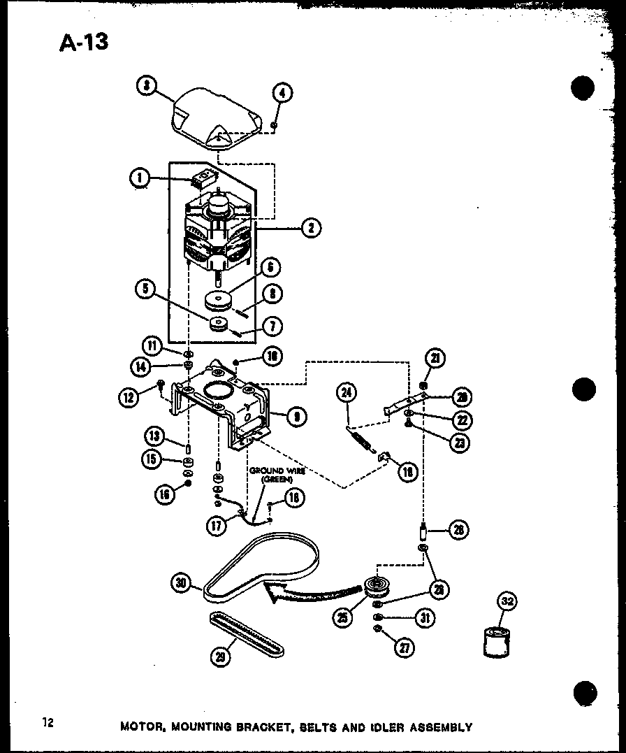 Amana TAA200/P75751-13W motor (taa200/p75751-13w) diagram