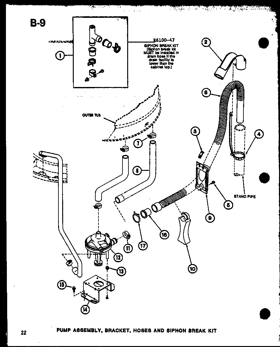 Amana TAA200/P75751-13W pump assembly (taa200/p75751-13w) diagram