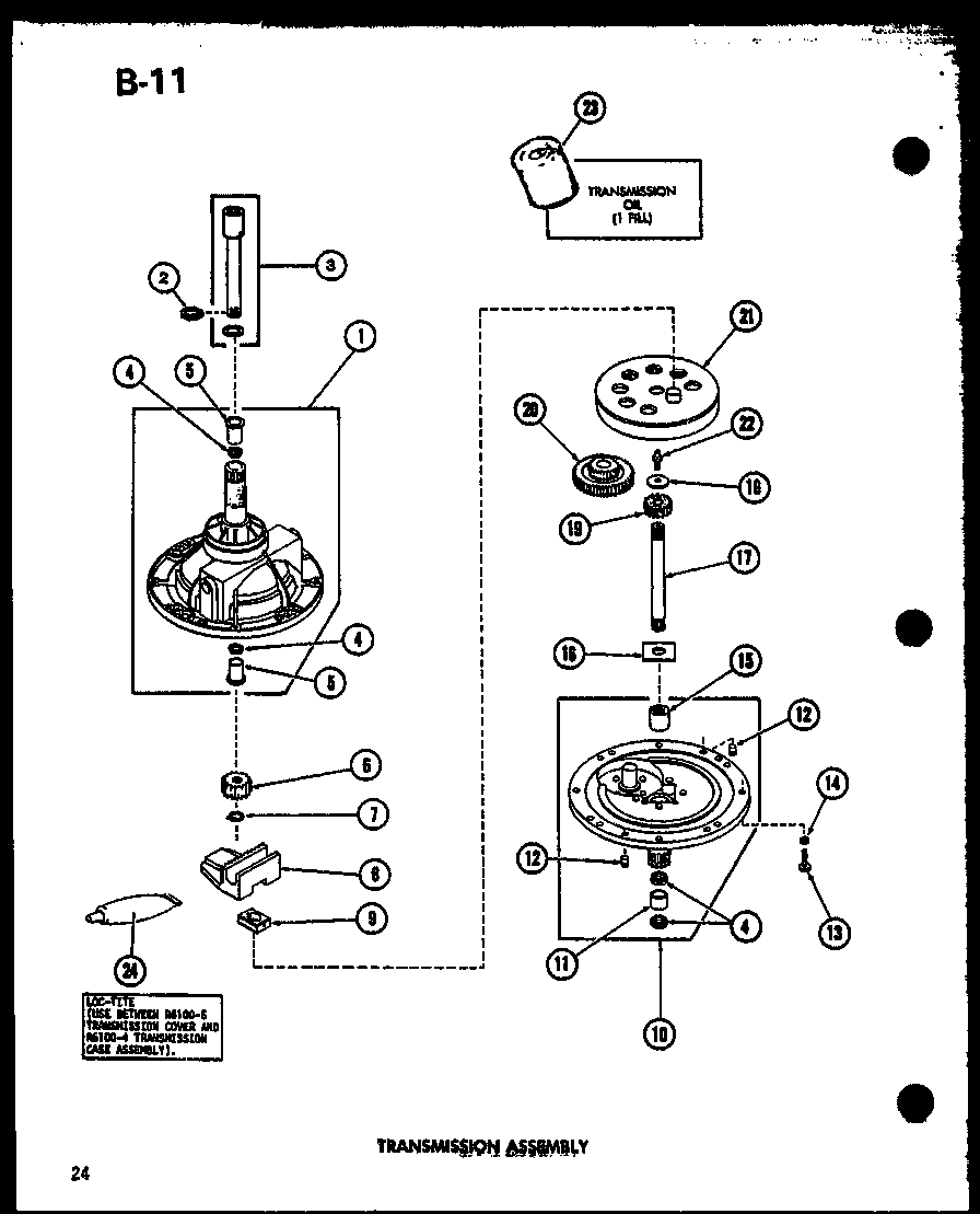 Amana TAA200/P75751-13W transmission assembly (taa200/p75751-13w) diagram