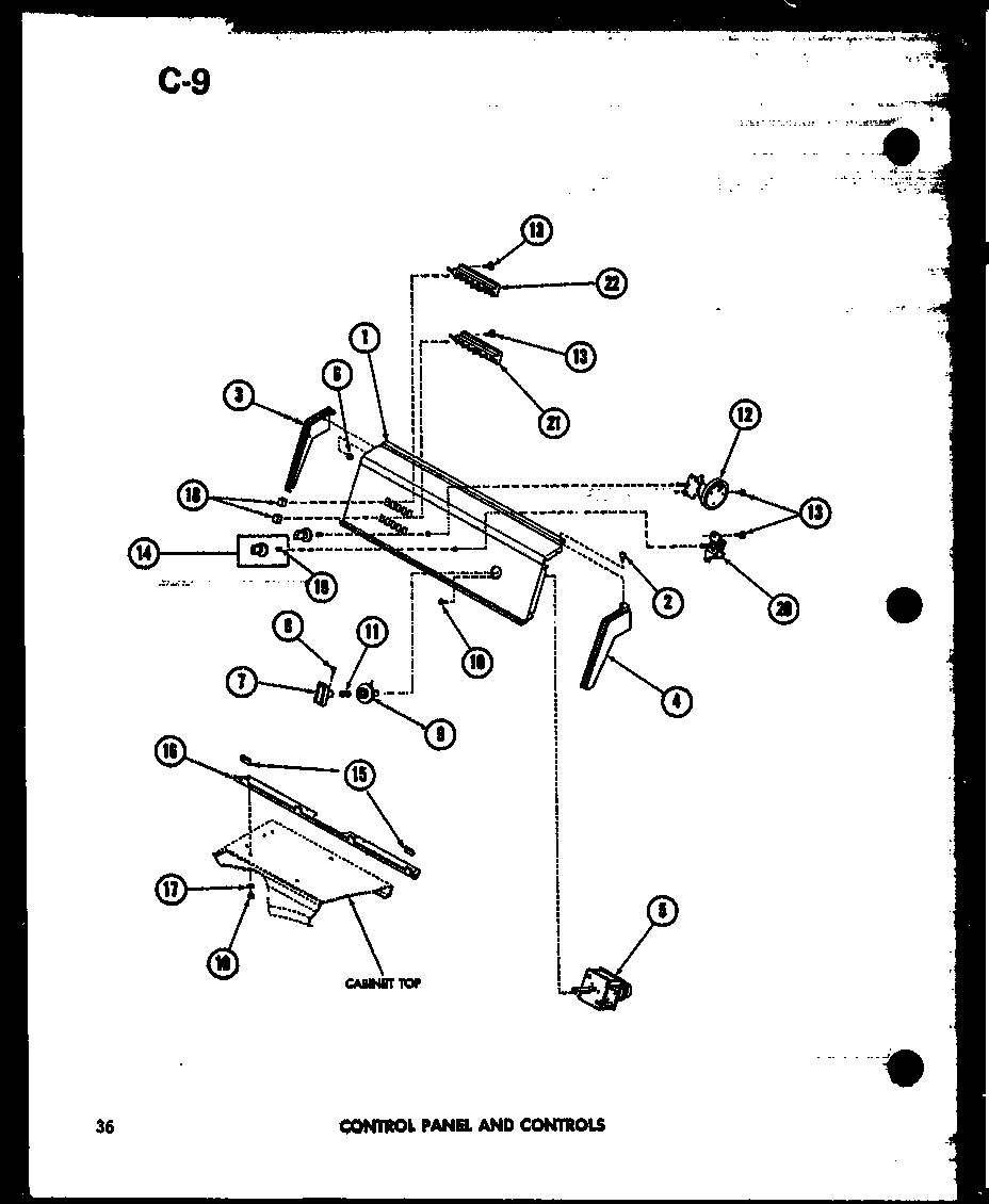 Amana TAA200/P75751-13W control panel and controls (taa400/p75751-15w) (taa600/p75751-16w) (taa800/p75751-17w) diagram