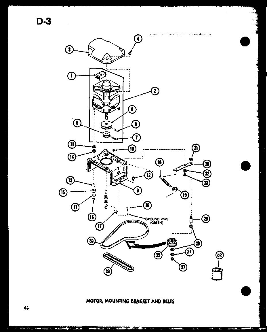Amana TAA200/P75751-13W motor (taa400/p75751-15w) (taa600/p75751-16w) (taa800/p75751-17w) diagram
