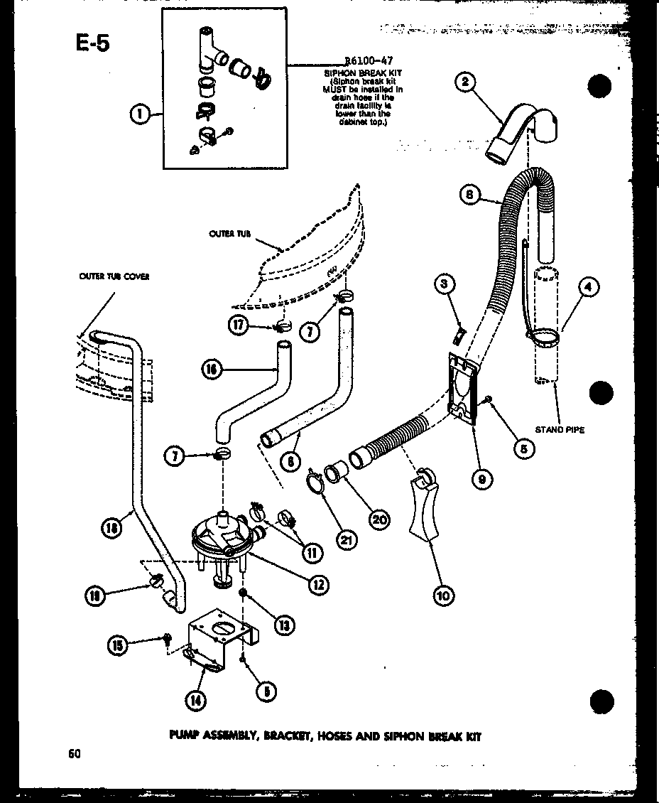 Amana TAA200/P75751-13W pump assembly (taa400/p75751-15w) (taa600/p75751-16w) (taa800/p75751-17w) diagram