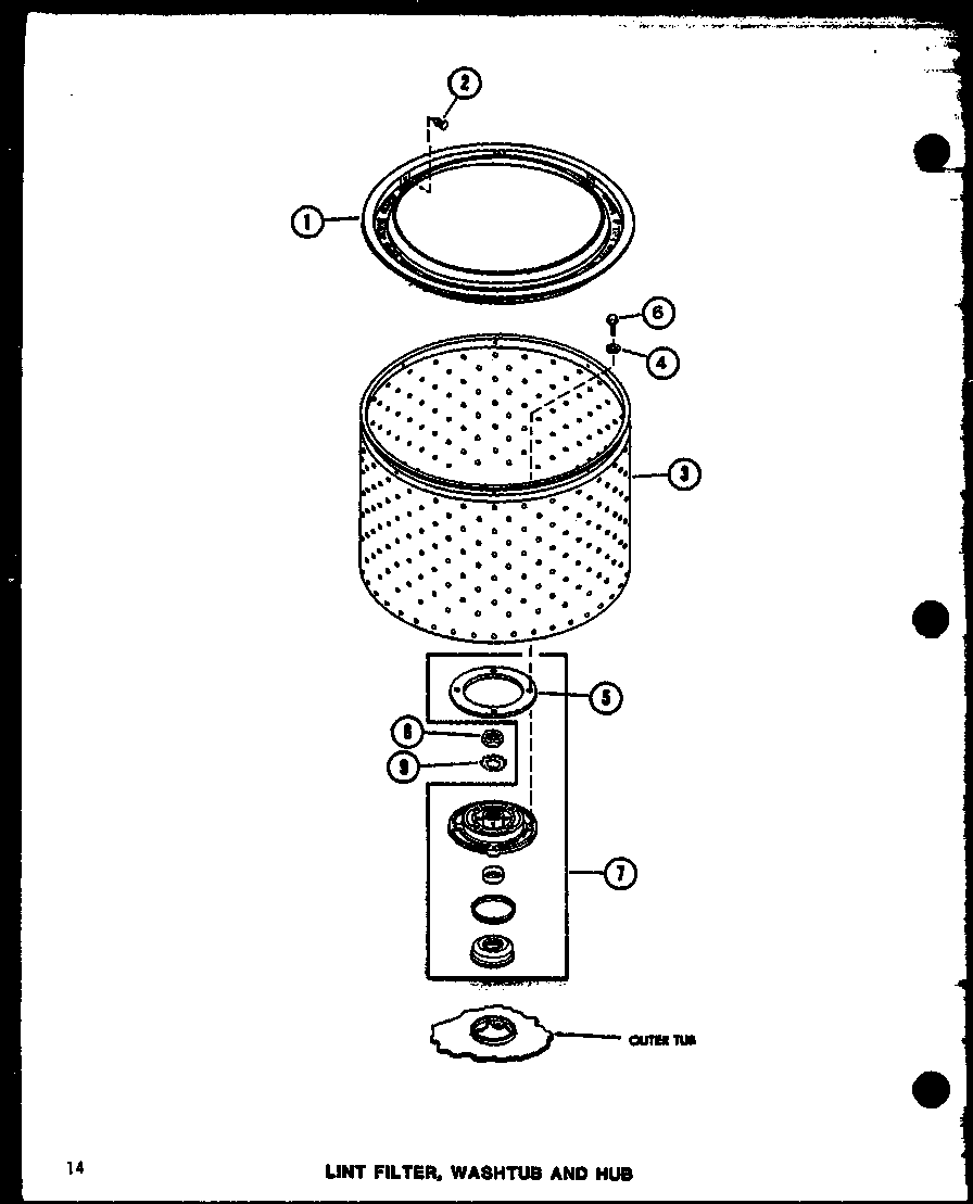 Amana TAA800/P77040-5W lint filter (taa300/p77040-1w) diagram
