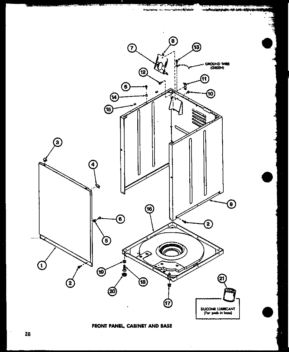 Amana TAA800/P77040-5W front panel (taa300/p77040-1w) diagram