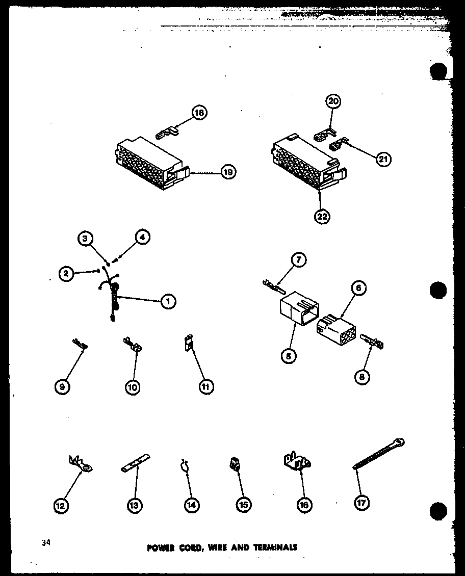 Amana TAA800/P77040-5W power cord (taa300/p77040-1w) diagram