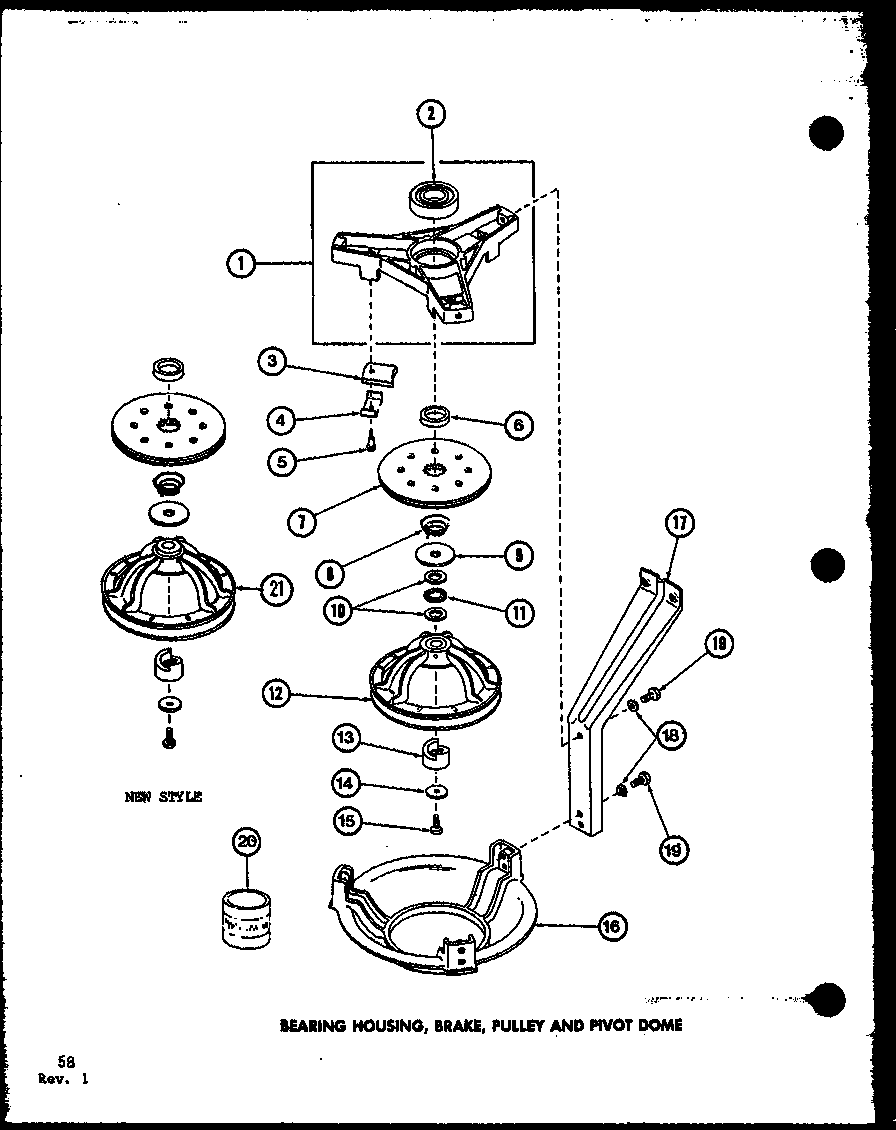 Amana TAA800/P77040-5W bearing housing (taa400/p77040-2w) (taa600/p77040-4w) (taa800/p77040-5w) (taa500/p77040-3w) diagram