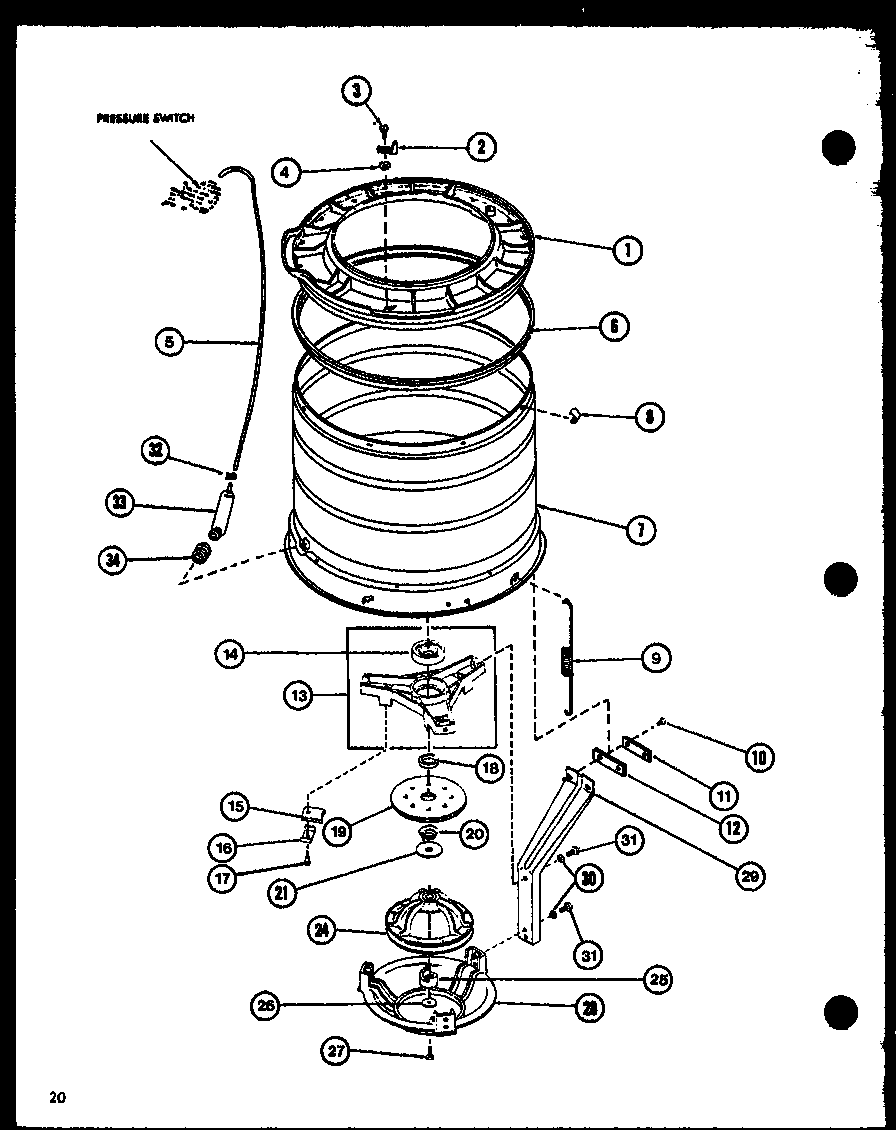 Amana LW2500/P7762104W null diagram