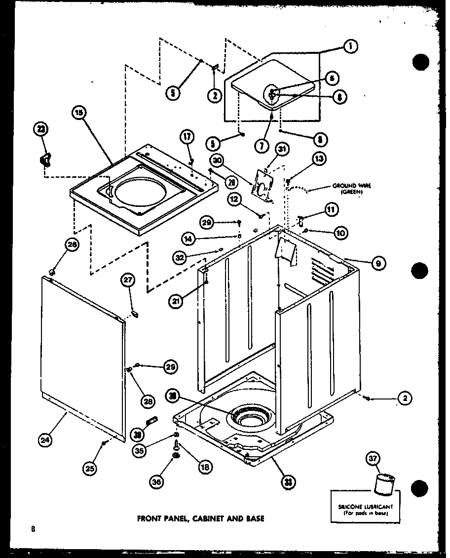 Amana LWD862/P7804708W front panel diagram