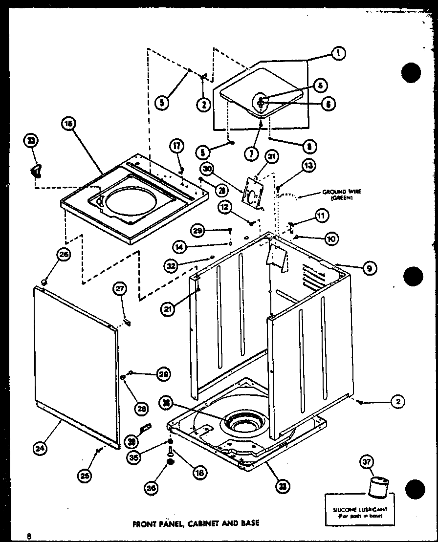 Amana LWD662/P7804723W front panel diagram