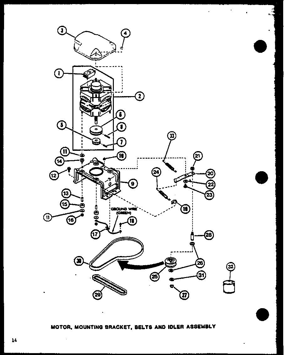 Amana LWD662/P7804723W motor diagram