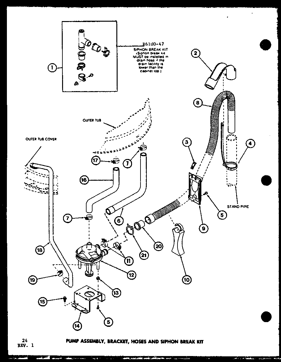 Amana LWD450/P7762106W pump assembly diagram