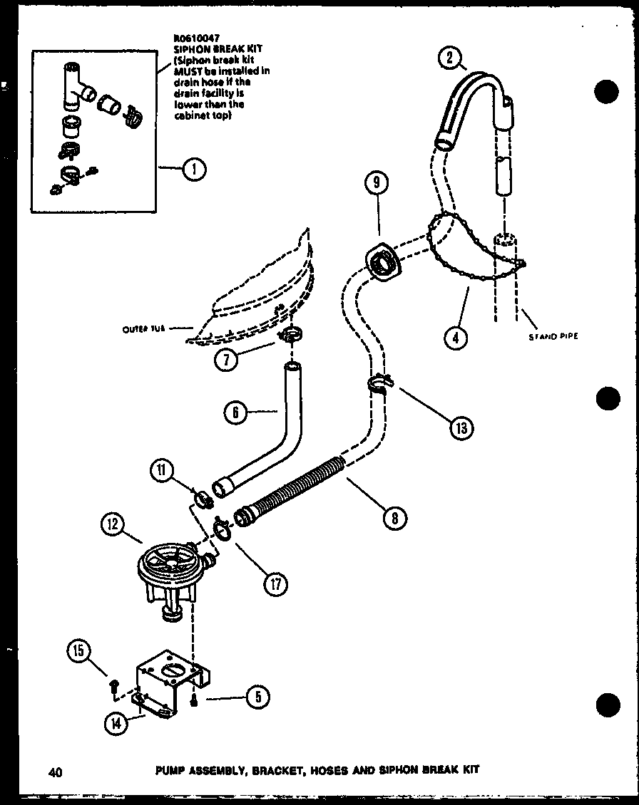 Amana LW2201G/P1118402WG pump assembly (lw3403w/p1118419ww) (lw3403g/p1118420wg) (lw3403l/p1118421wl) diagram