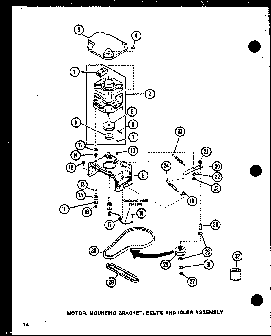 Amana CW9003/P7804725W motor diagram