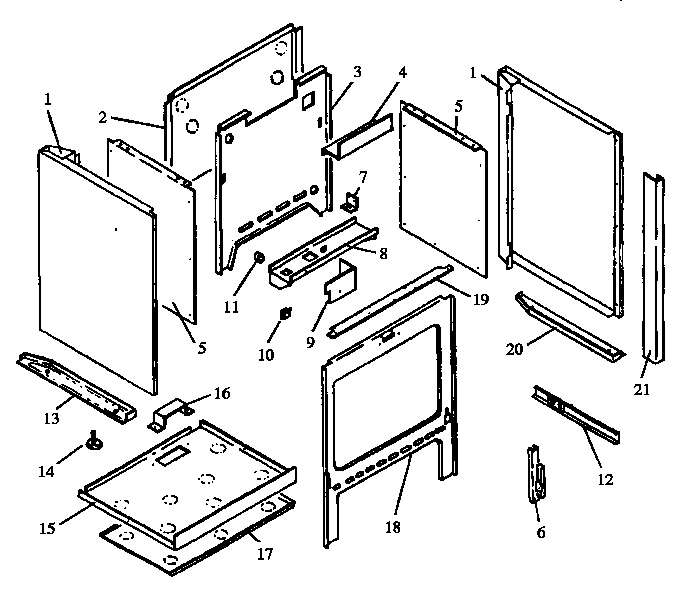 Caloric RST307-9310/ALL oven cabinet assembly (rst365/all) (rst369/all) (rst376/all) (rst378/all) (rst378uwg/all) (rst380/all) (rst381/all) (rst387/all) (rst387uww/all) diagram
