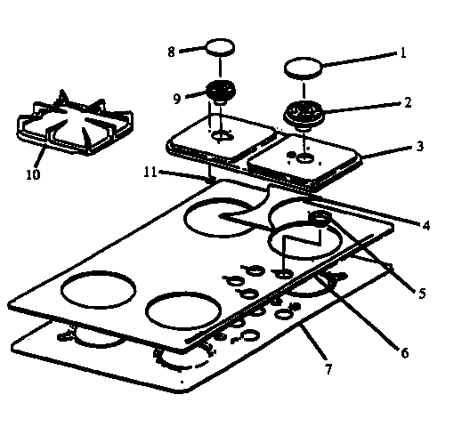 Modern Maid PGT136-P1131489ND maintop diagram