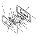 Amana SBL39FA/ALL oven door assembly diagram