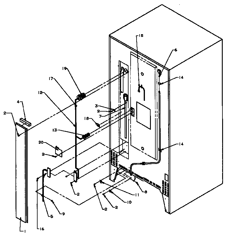 Amana 85165-P1117113WE back unit diagram