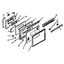 Caloric RSK3700UK-P1141223NK oven door assembly diagram
