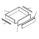 Caloric RSK3700UK-P1141223NK storage drawer assembly diagram